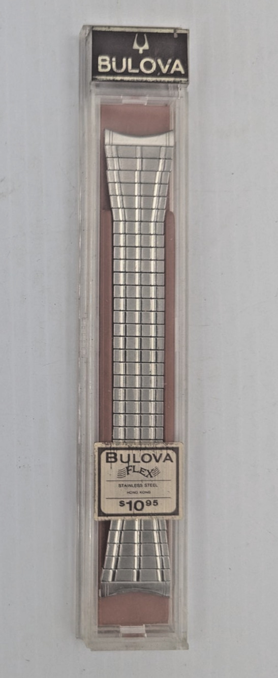 Vintage Bulova Flex Watch Mens Band Stainless Steel